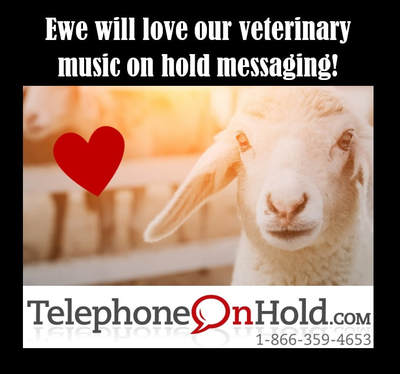 Ewe will love veterinary music on hold messaging from TelephoneOnHold.com!