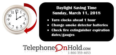 Daylight Saving Time Reminder from Telephone On Hold