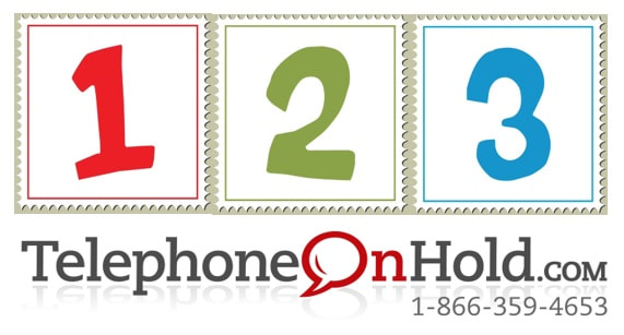 A custom music on hold production from Telephone On Hold is as easy as 1, 2, 3!